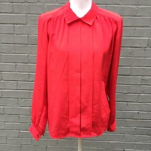 PRETENSE WOMENS RED BLOUSE SIZE L